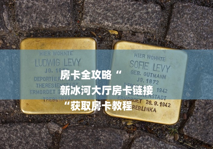 房卡全攻略“
新冰河大厅房卡链接
“获取房卡教程