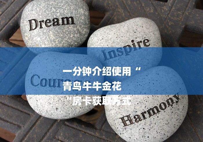 一分钟介绍使用“
青鸟牛牛金花
“房卡获取方式 