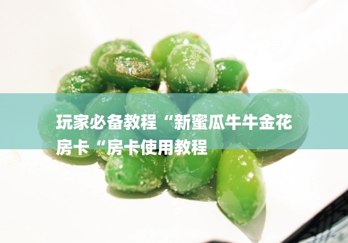 玩家必备教程“新蜜瓜牛牛金花
房卡“房卡使用教程