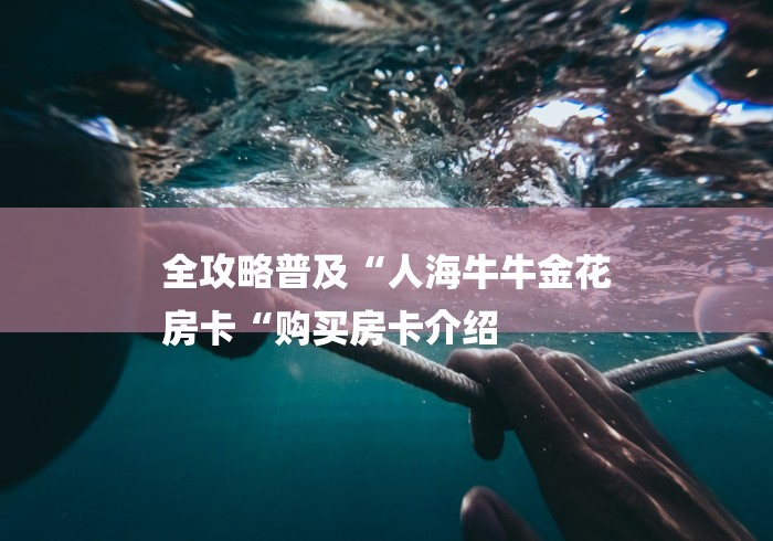 全攻略普及“人海牛牛金花
房卡“购买房卡介绍
